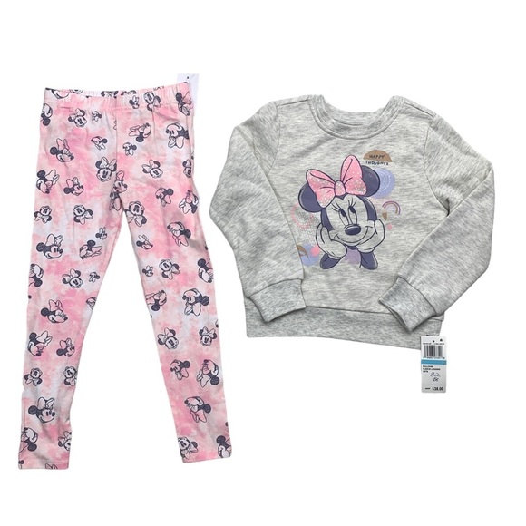 Disney Other - Disney Little Girls Sweatshirt and Legging Set Size 5